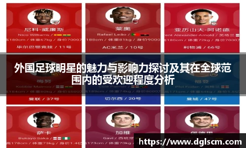 外国足球明星的魅力与影响力探讨及其在全球范围内的受欢迎程度分析